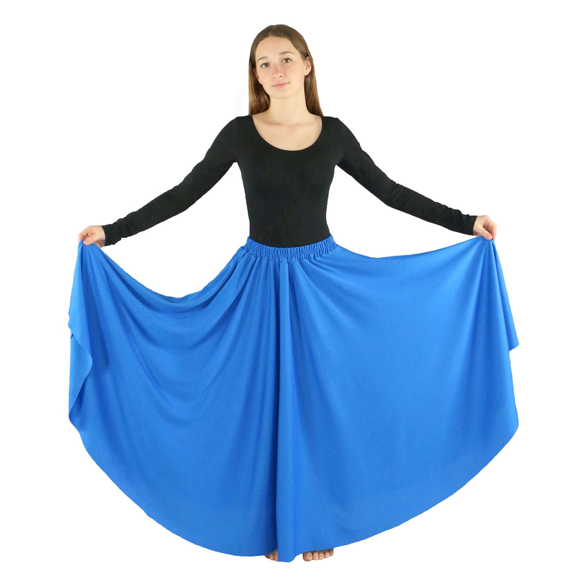 Danzcue Girls Long Full Circle Dance Skirt