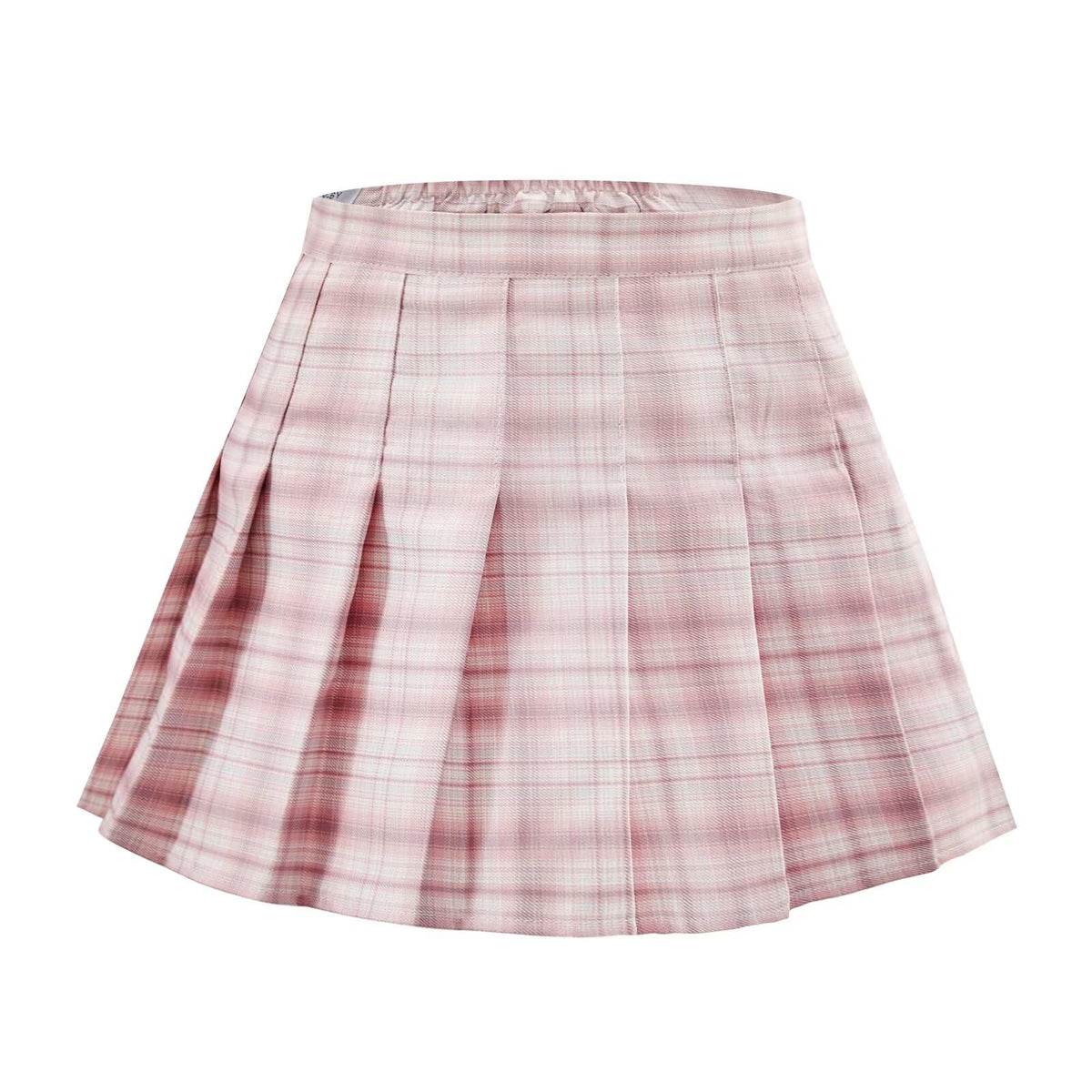 Womens Girls Pleated Skirt School Uniform Skorts High-waisted A-line Skirt