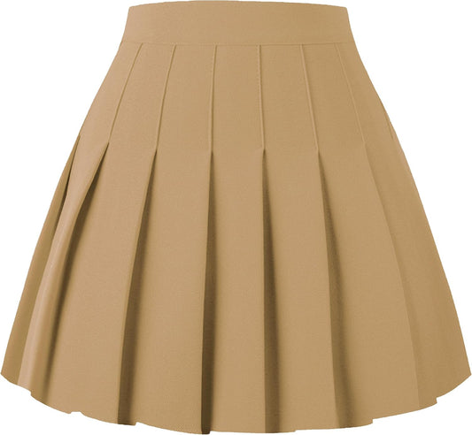 Girstunm Pleated Basic School Uniform Cheerleader Skirts