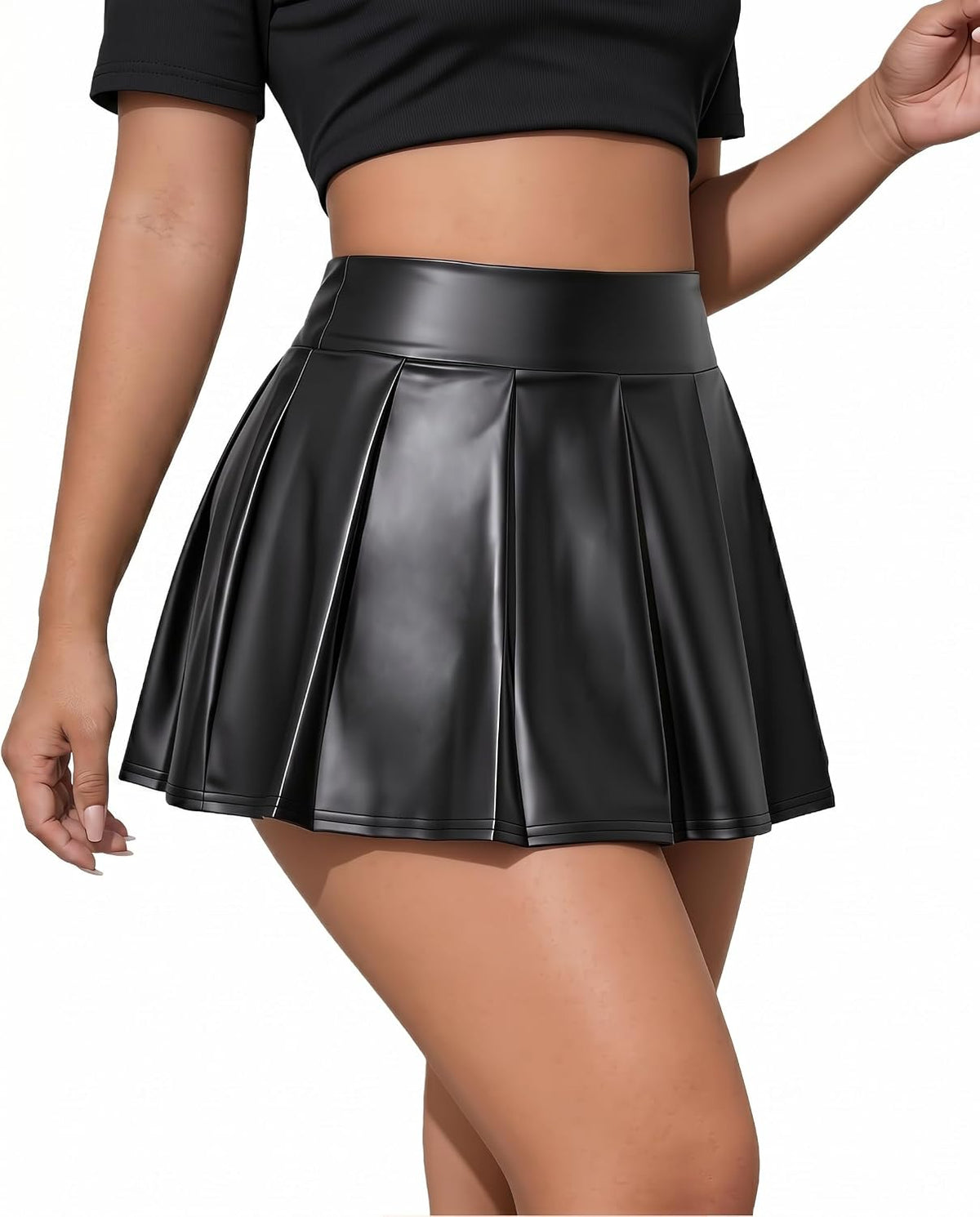 Avidlove Faux Leather Mini Skirts for Women Casual Skirt Clubwear