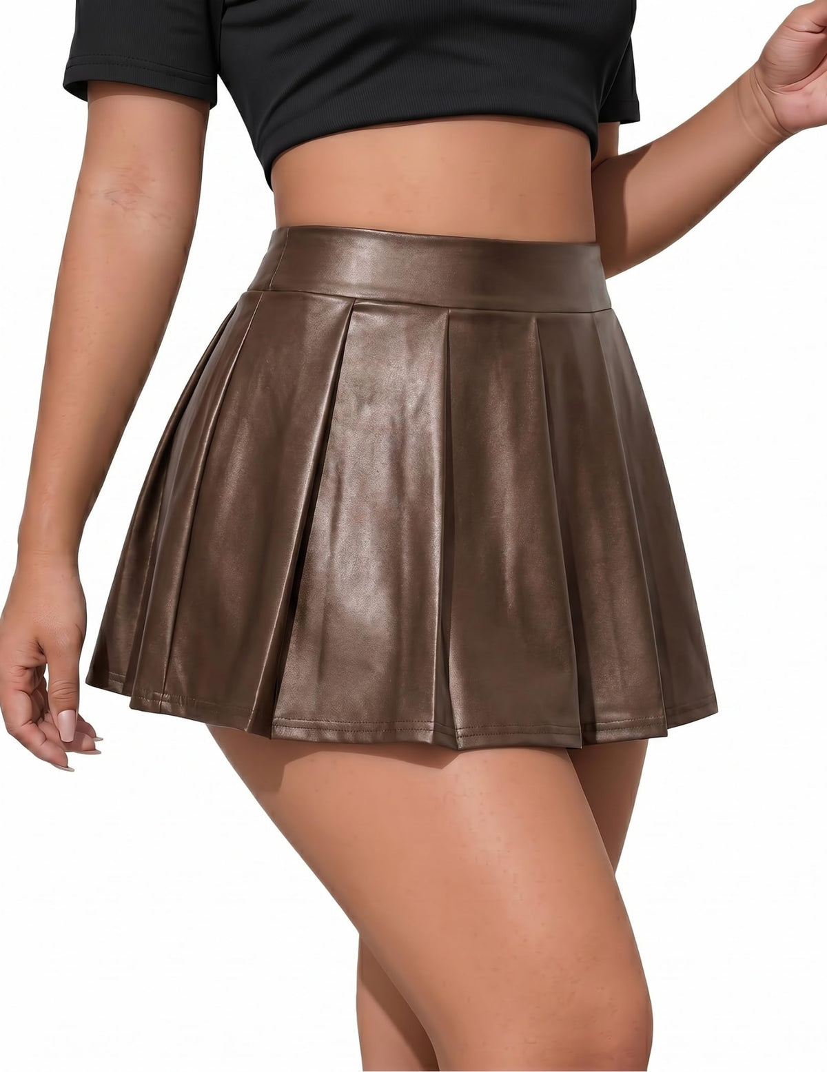 Avidlove Faux Leather Mini Skirts for Women Casual Skirt Clubwear