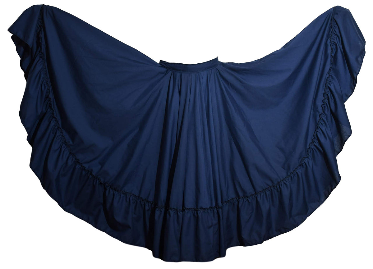 OD Professional Dance Skirt for Folkloric Mexican or Flamenco Dancing Double Circle (Doble Vuelo)