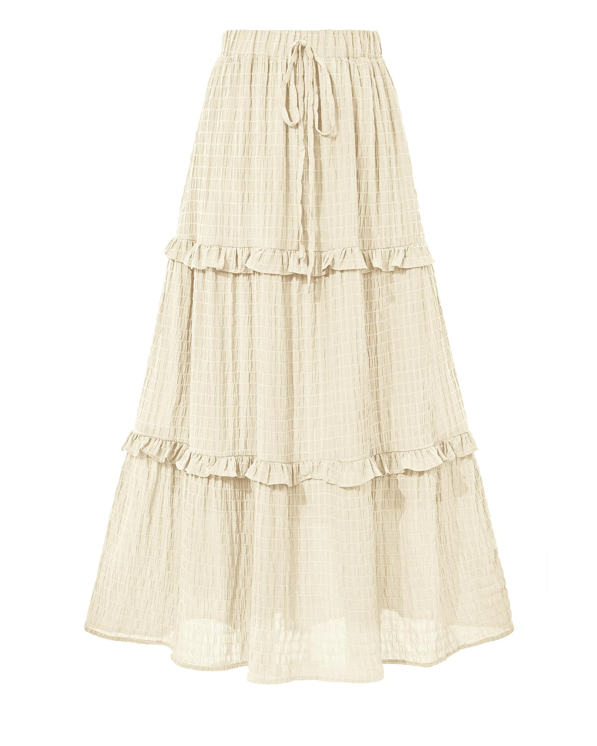 BTFBM Casual Solid Maxi Skirt Fall Clothes Flared A-Line Skirts for Women