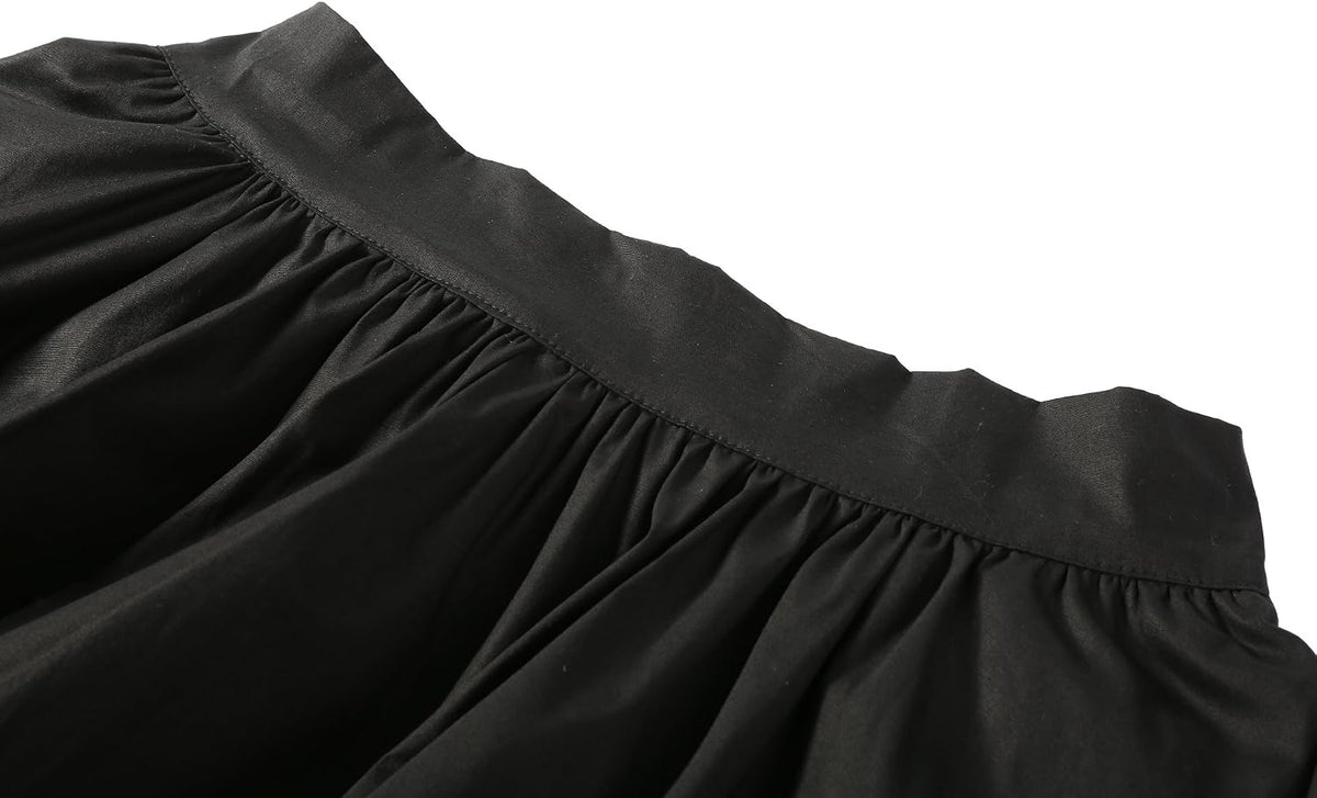 BI.TENCON Women Vintage Skirt Smock Waist Rockabilly Swing Casual Party Skirts