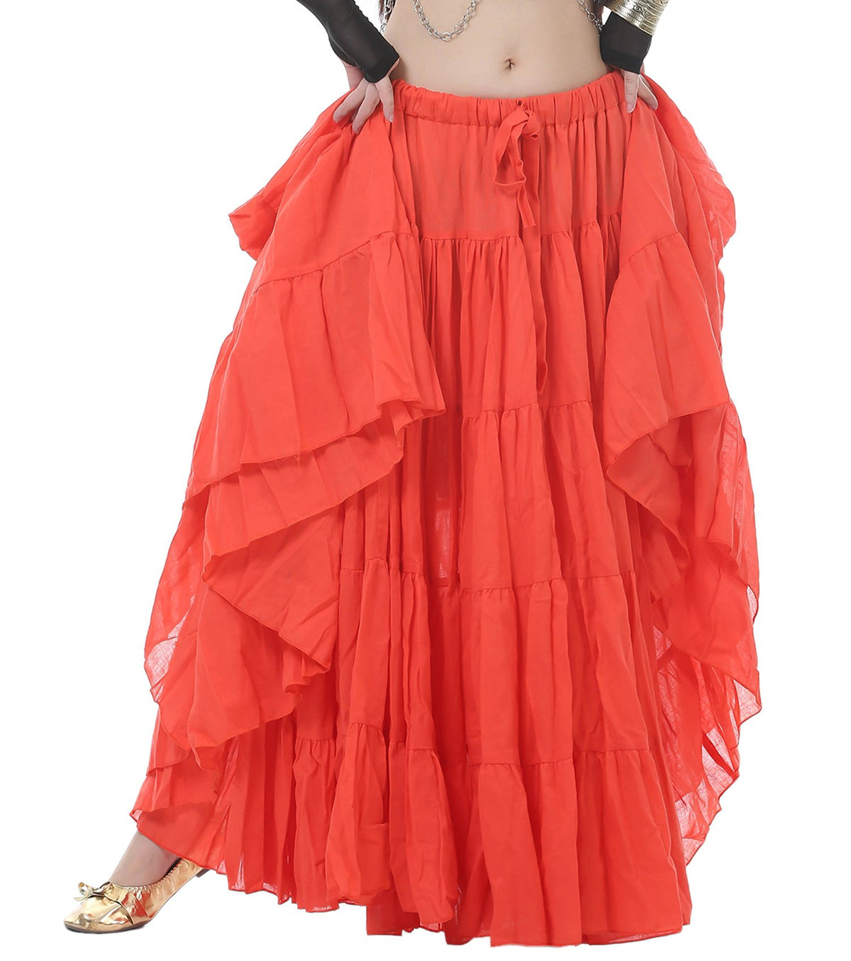 Astage Woman Belly Dance Full Circle Maxi Trible Skirts Linen Bohe Dress