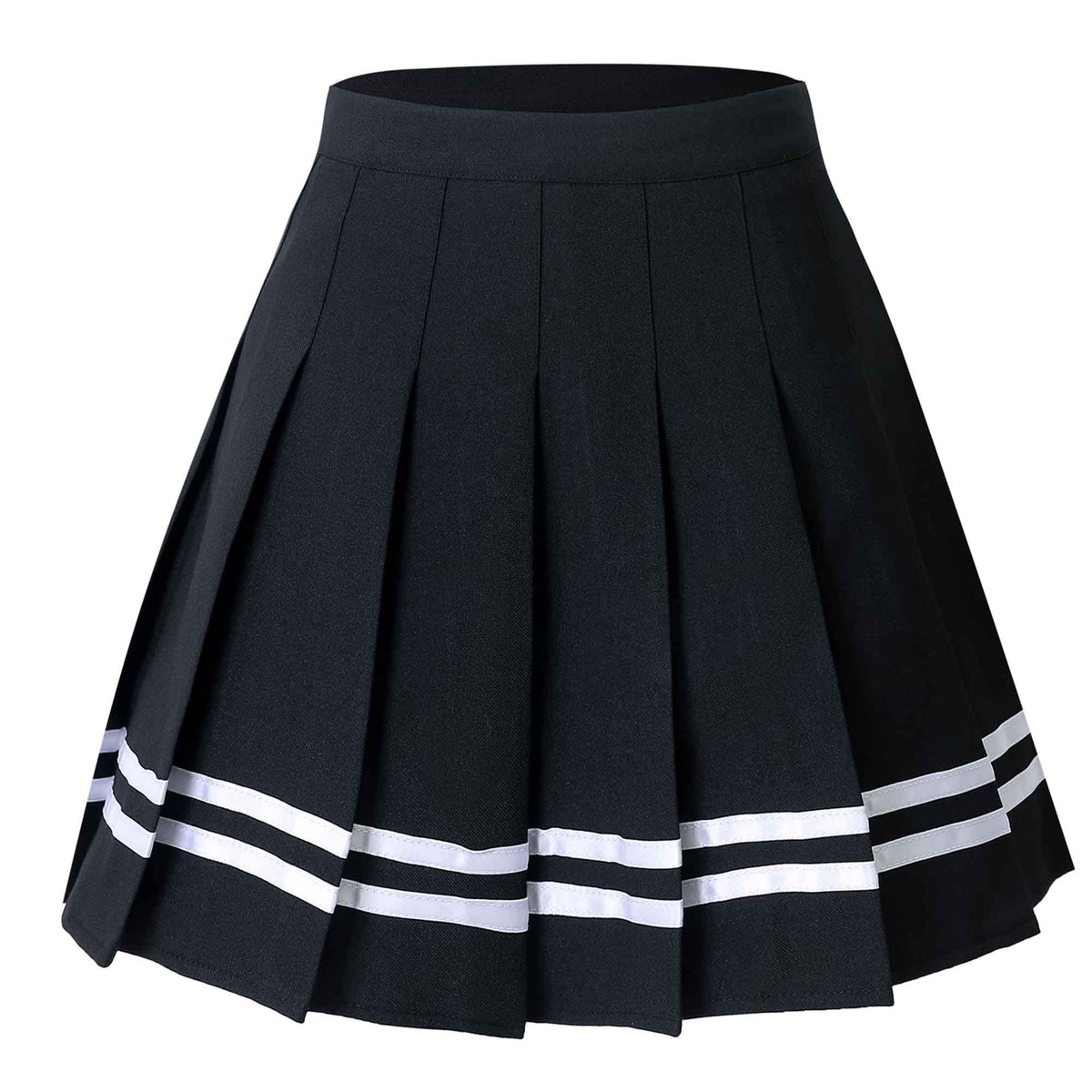 Hoerev Women Girls Short High Waist Pleated Skater Tennis Skirt