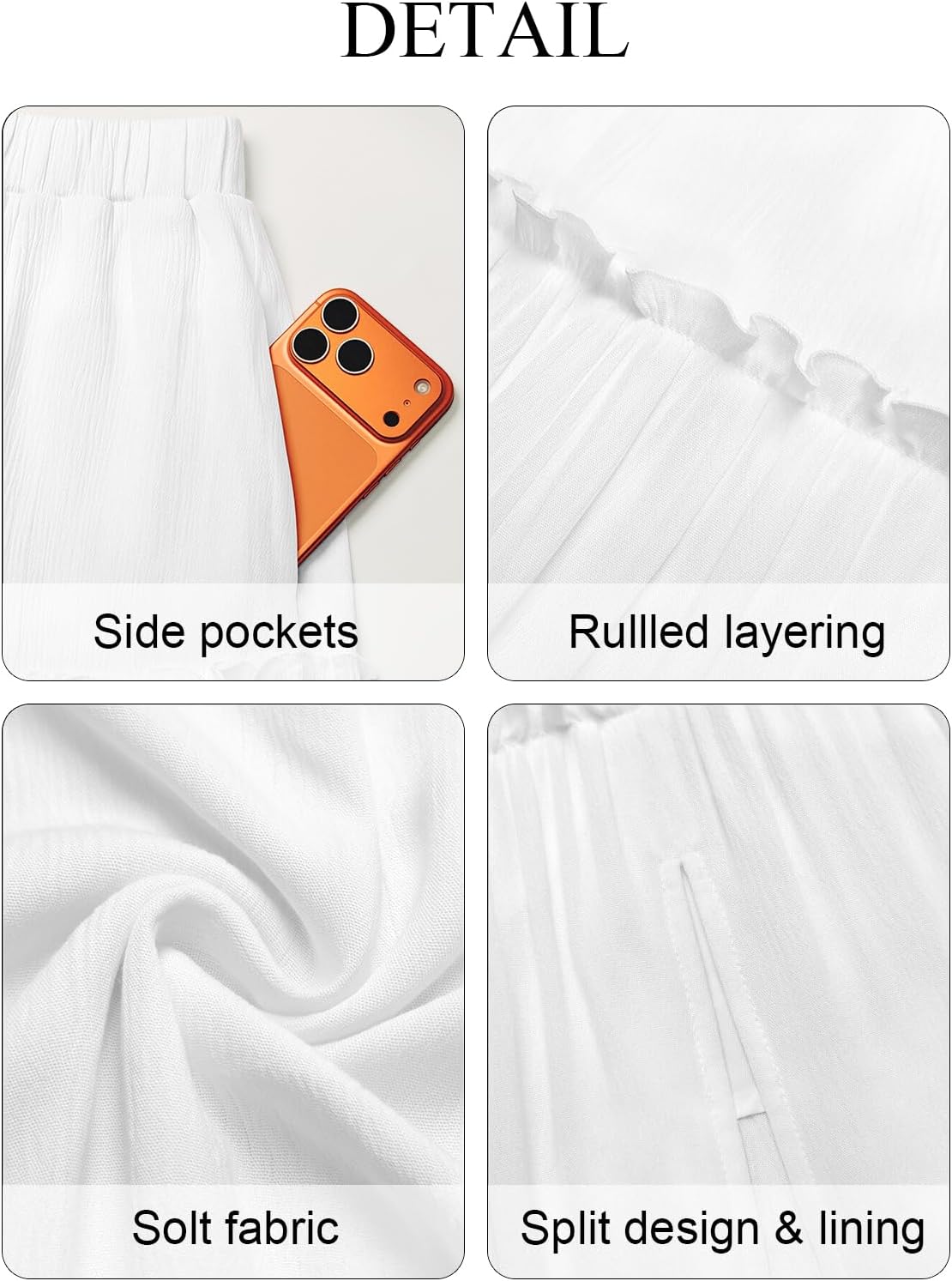 Maxi Skirts for Women 2026 Summer Side Slit Tiered Trendy Pleated Ruffle Flowy Boho Long Skirt with Pockets