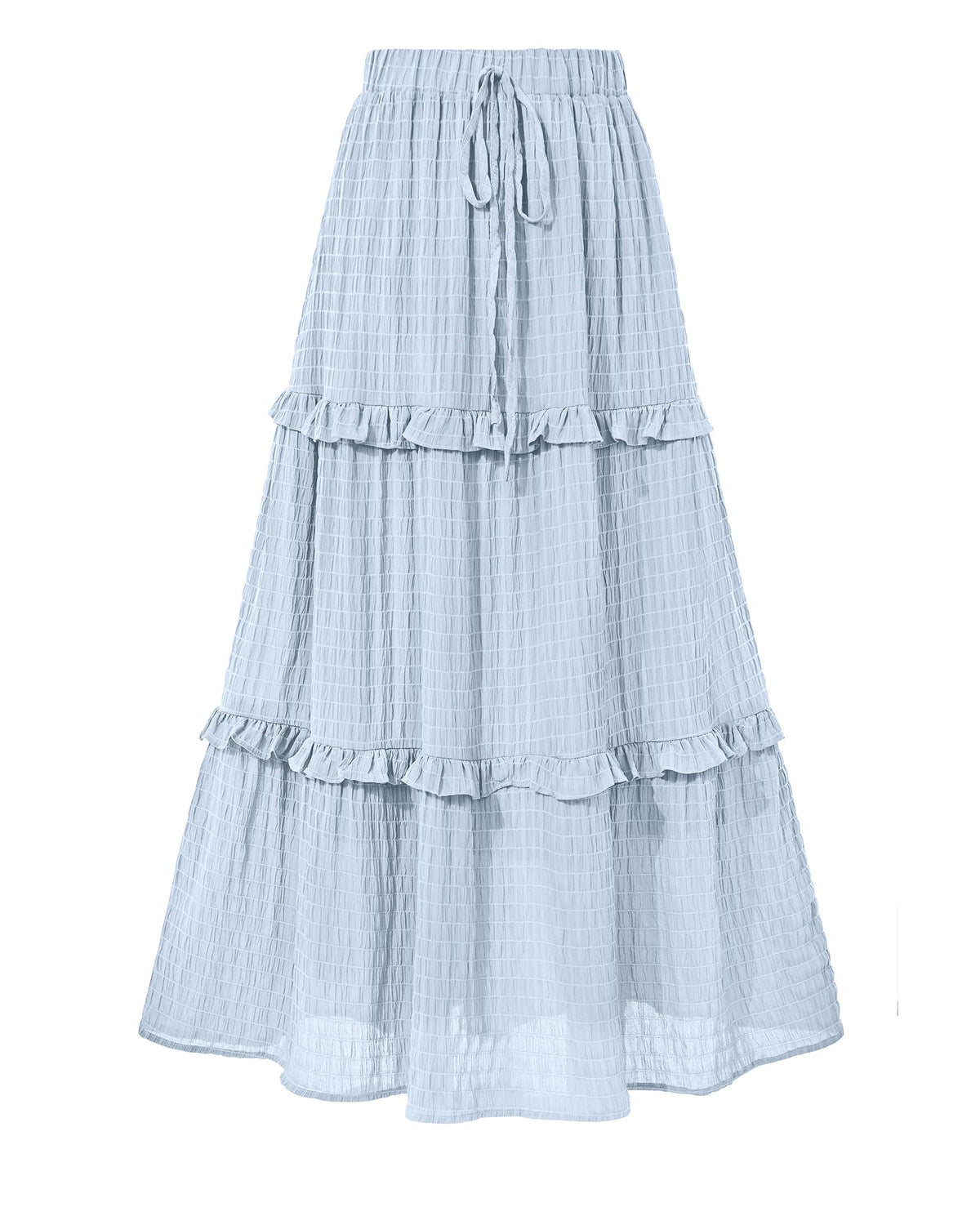 BTFBM Casual Solid Maxi Skirt Fall Clothes Flared A-Line Skirts for Women