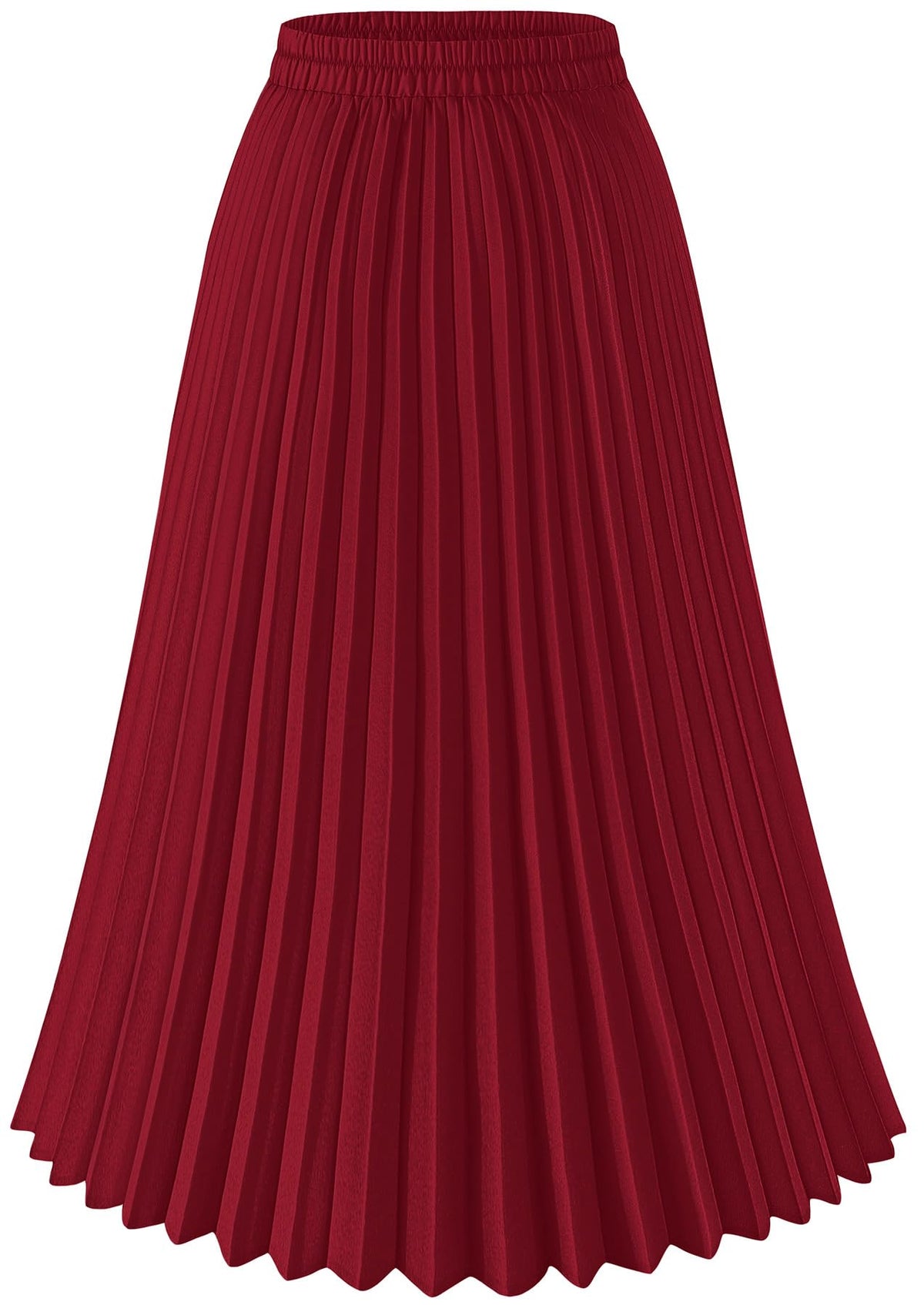 Basoteeuo Womens Skirt Leopard Print Midi Long Shirring Pleated Skirts High Waisted A Line Skirts