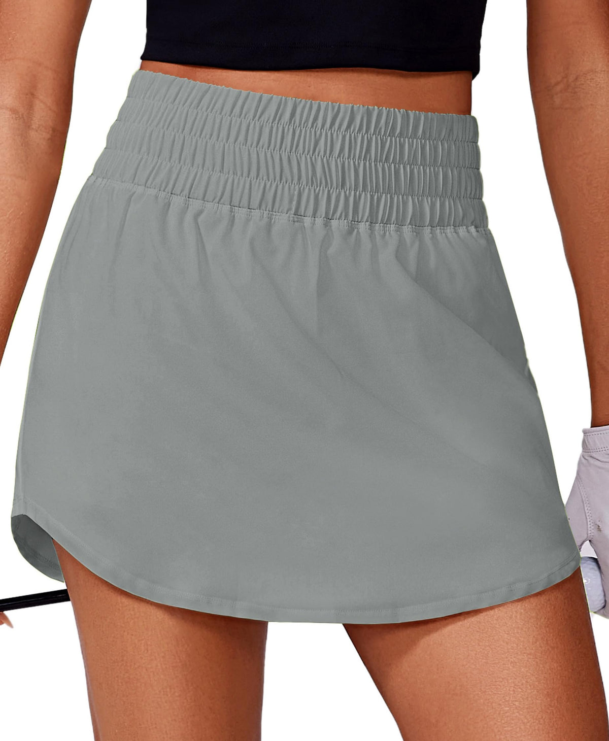 PINSPARK 16" Golf Skirts for Women High Elastic Waisted Skort 2 Pockets