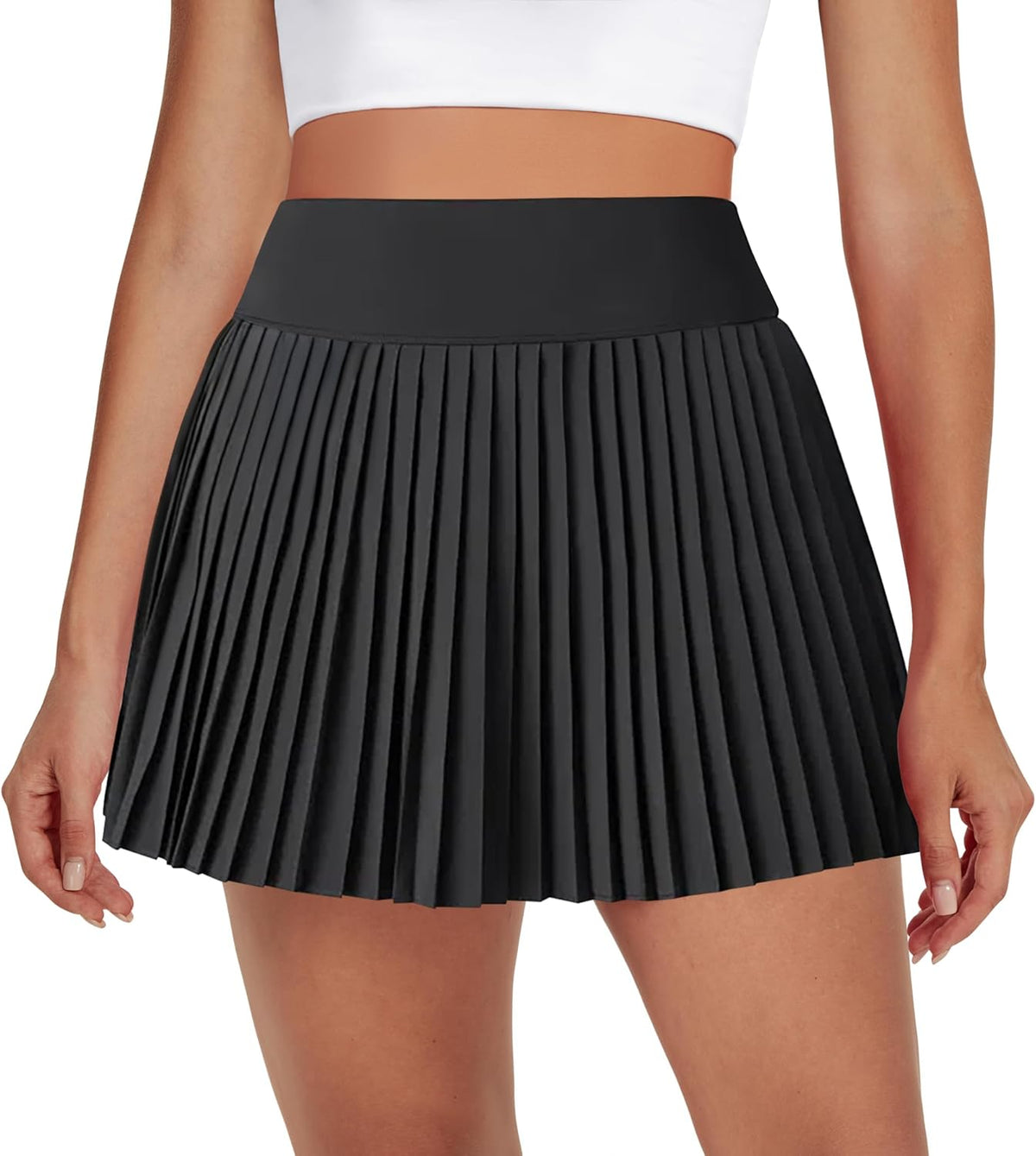 DLOODA Womens Pleated Tennis Skirts High Waisted Golf Skorts with Pockets