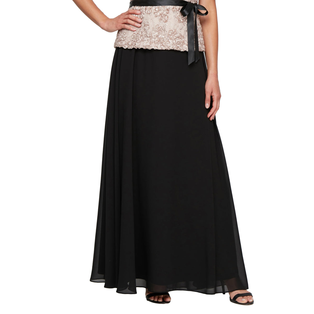 Alex Evenings Women's Full Length Formal Maxi Skirt, Perfect for Special Evening to Party Guest (Petite and Regular Sizes)