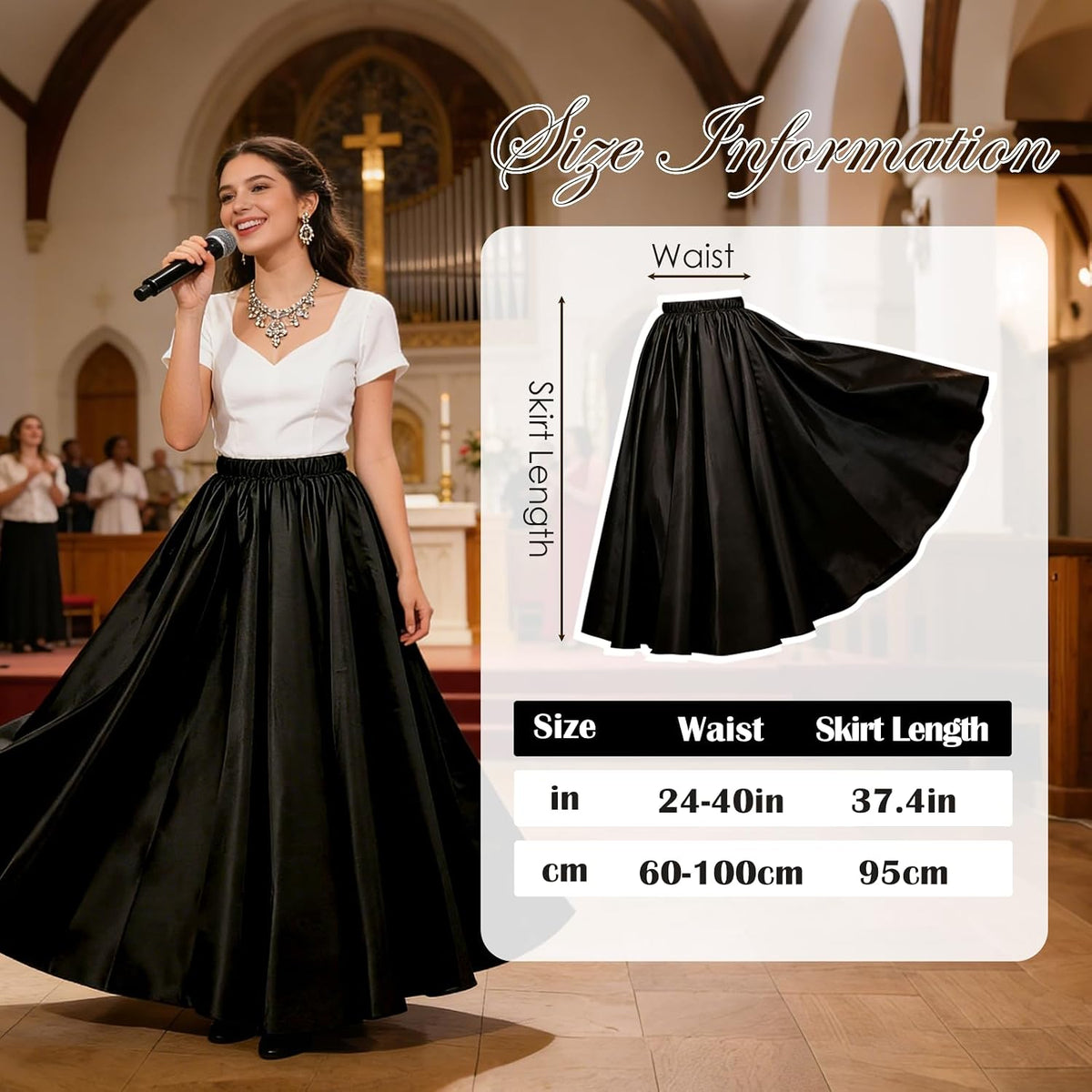 4PCS Satin Dance Skirt for Women Ankle Length Full Circle Women Maxi Shiny Skirt for Flamenco Belly Dance Party