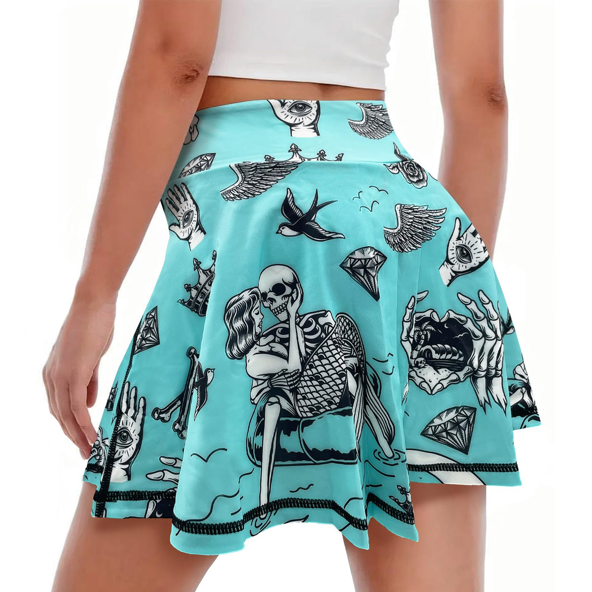 Womens Tennis Skirts Skorts High Waisted Pleated Skirt
