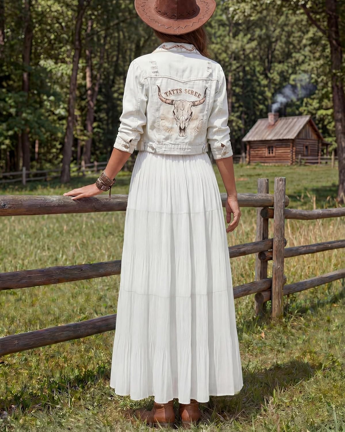 Women's Chiffon Pleated Maxi Skirt High Waist White Long Skirts