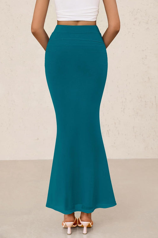 PRETTYGARDEN Maxi Skirts for Women Bodycon Mermaid Mesh Skirt