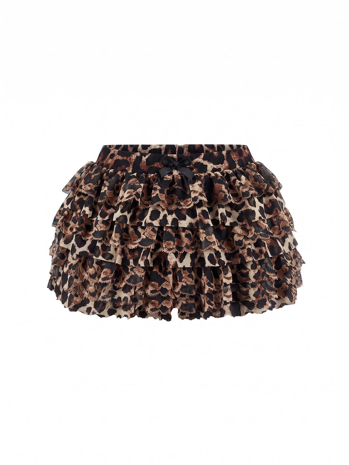 Women Y2K Lace Multi-Layered Bloomers Lolita Ruffle Shorts Cute Mini Skirt