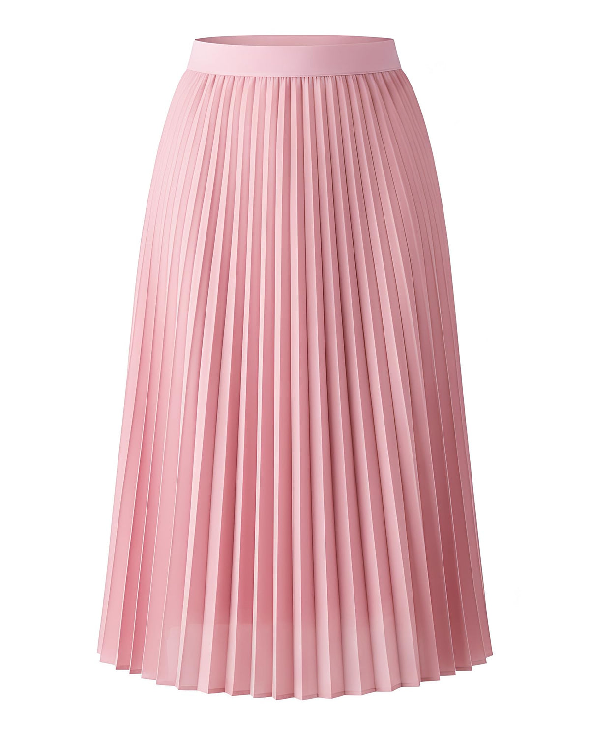 Shestellar Pleated Midi Skirt for Women Outfits Chiffon A-Line