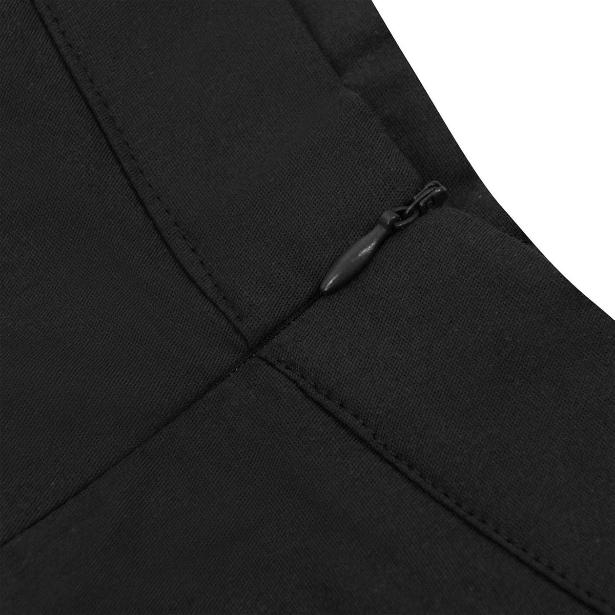 KILLREAL Women's Vintage Cotton High Waisted A-Line Midi Skirt with Zipper