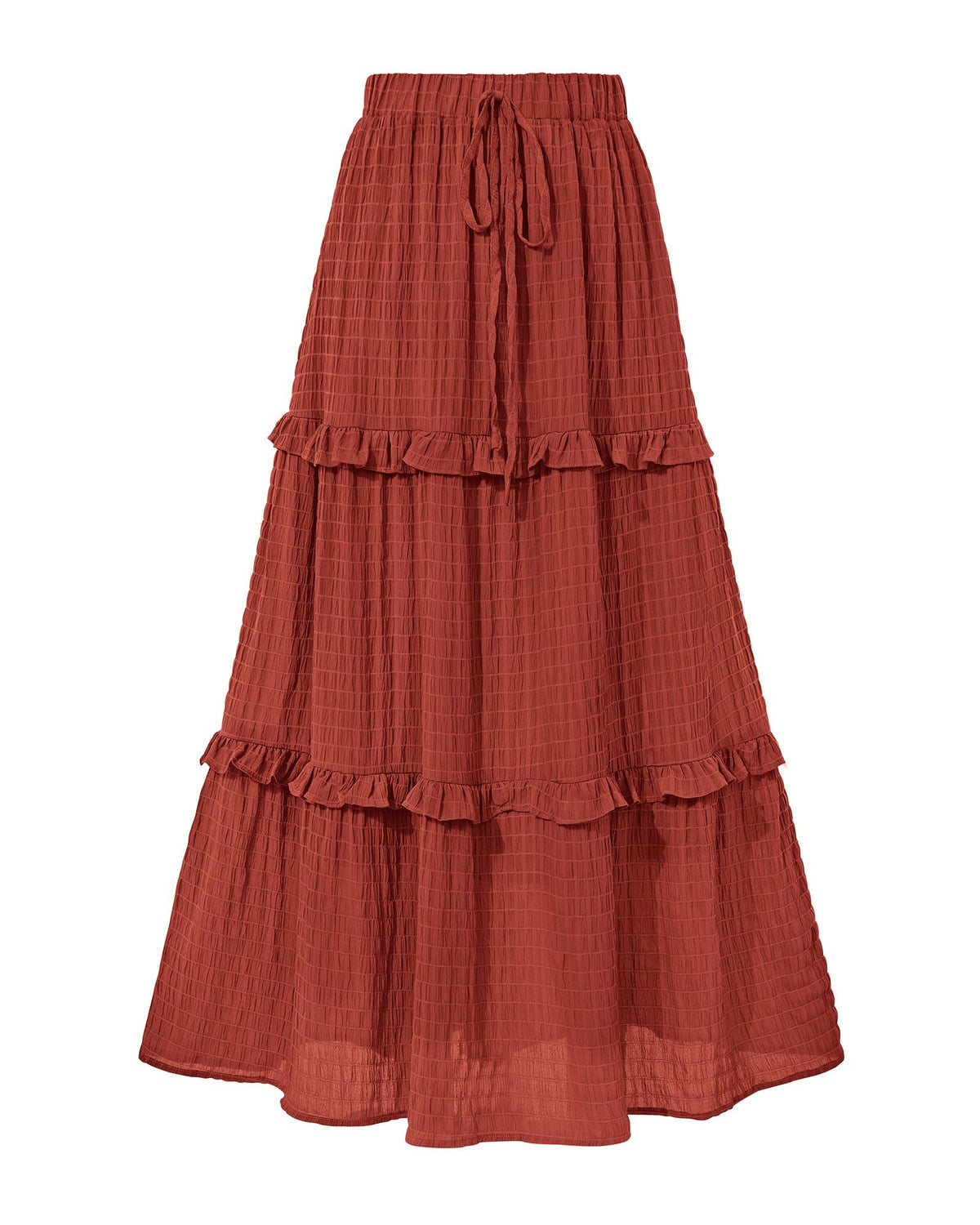 BTFBM Casual Solid Maxi Skirt Fall Clothes Flared A-Line Skirts for Women