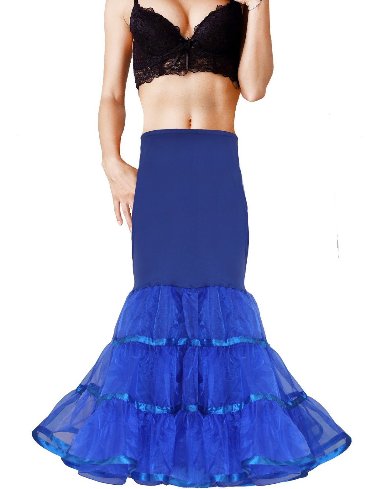 Women Mermaid Petticoat Fishtail Underskirt Trumpet Crinoline for Mermaid Wedding Dress