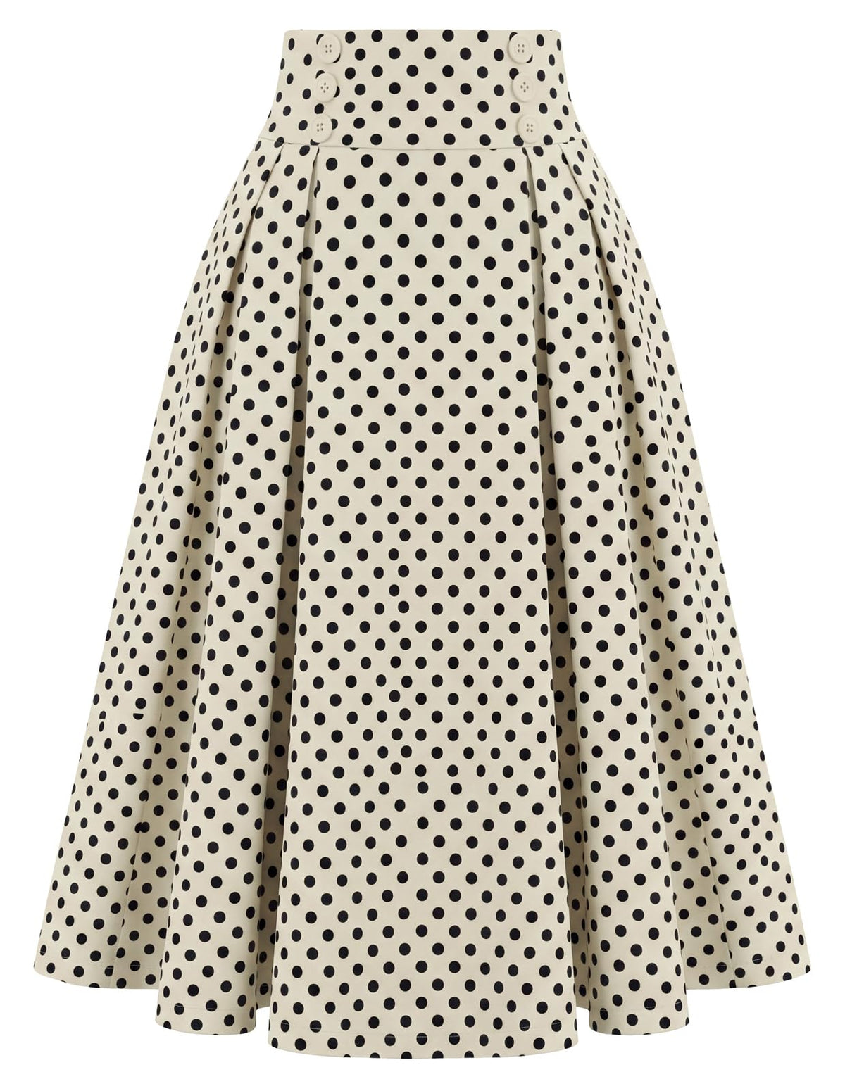 Belle Poque Women's Midi Pleated A-Line Skirts Pockets