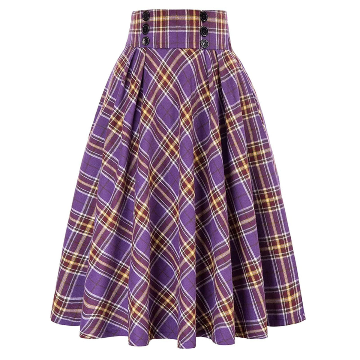 Midi Skirts for Women Elastic High Waisted A Line Flowy Pleated Skirt Business Casual Elegant Vintage Skirts