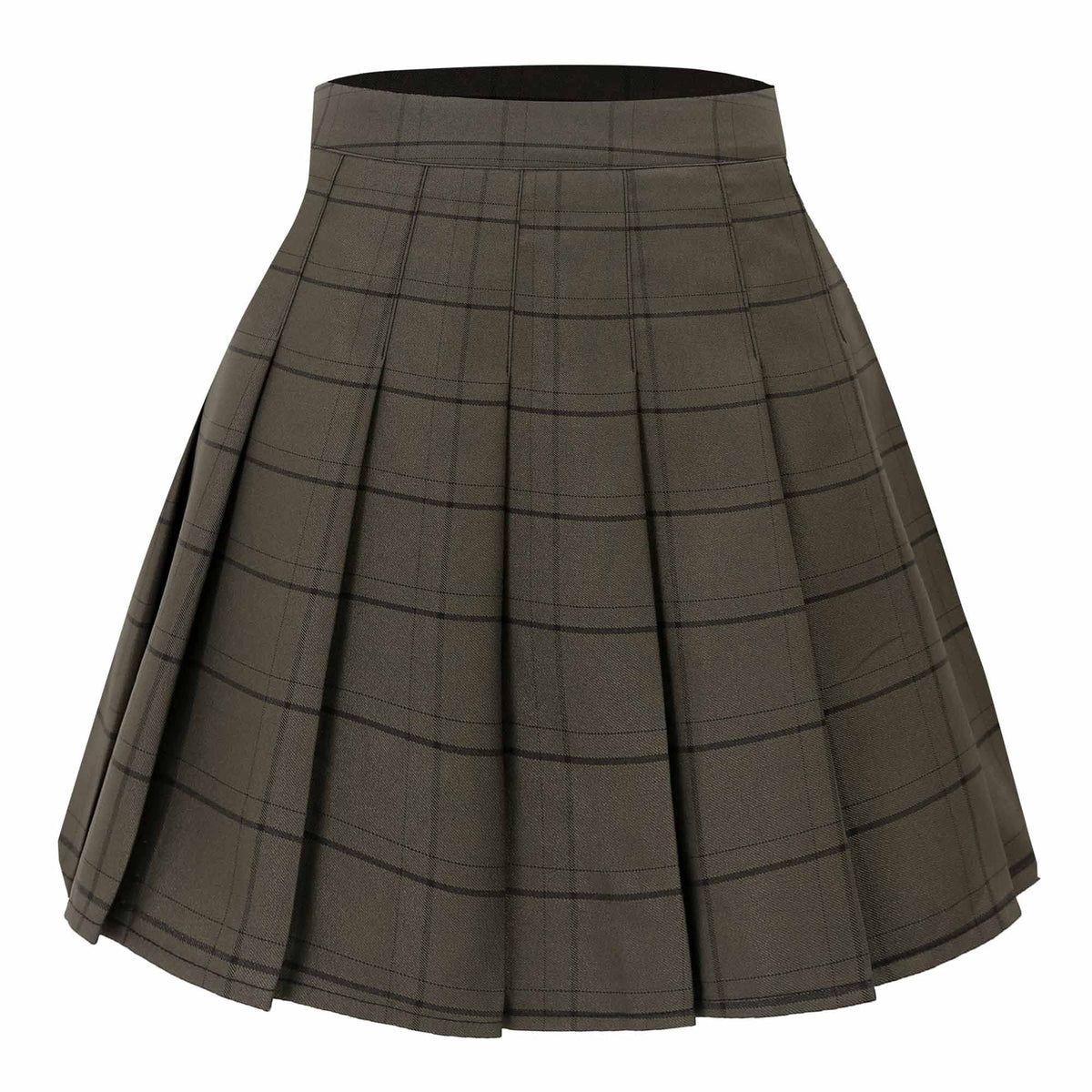 Hoerev Women Girls Short High Waist Pleated Skater Tennis Skirt