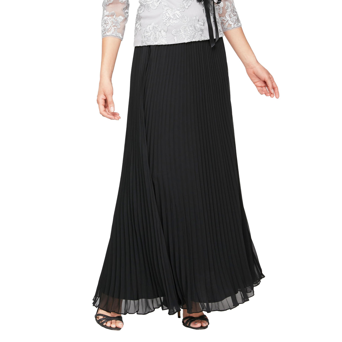 Alex Evenings Women's Full Length Formal Maxi Skirt, Perfect for Special Evening to Party Guest (Petite and Regular Sizes)