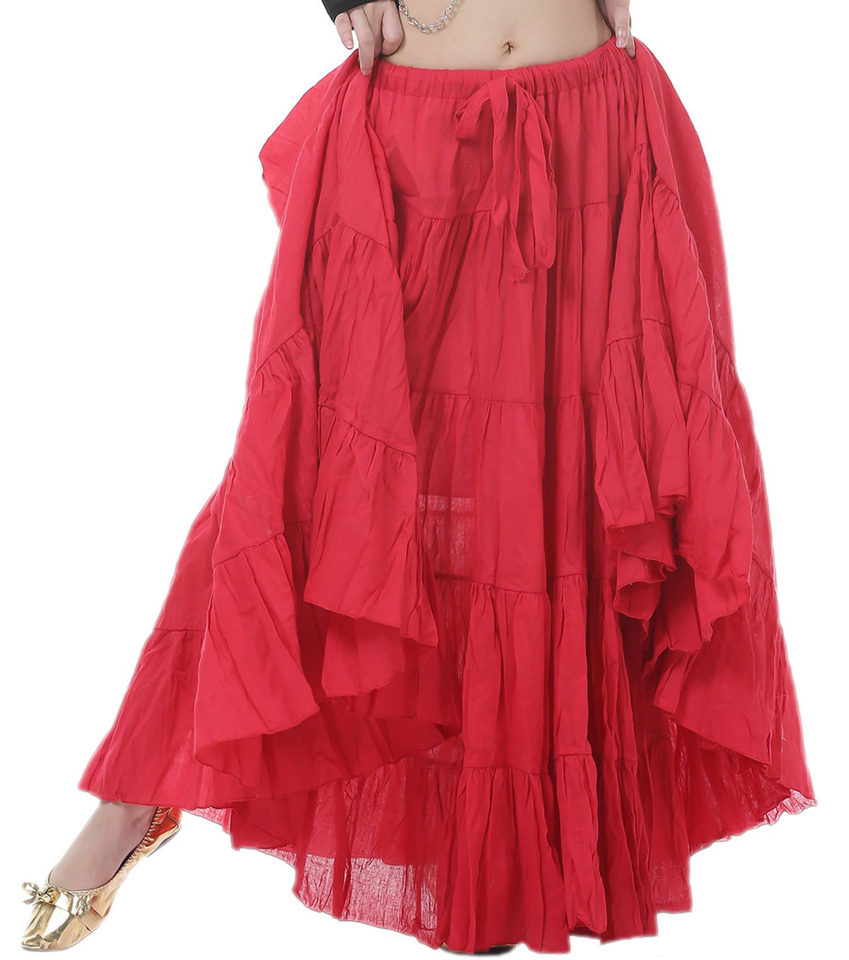 Astage Woman Belly Dance Full Circle Maxi Trible Skirts Linen Bohe Dress