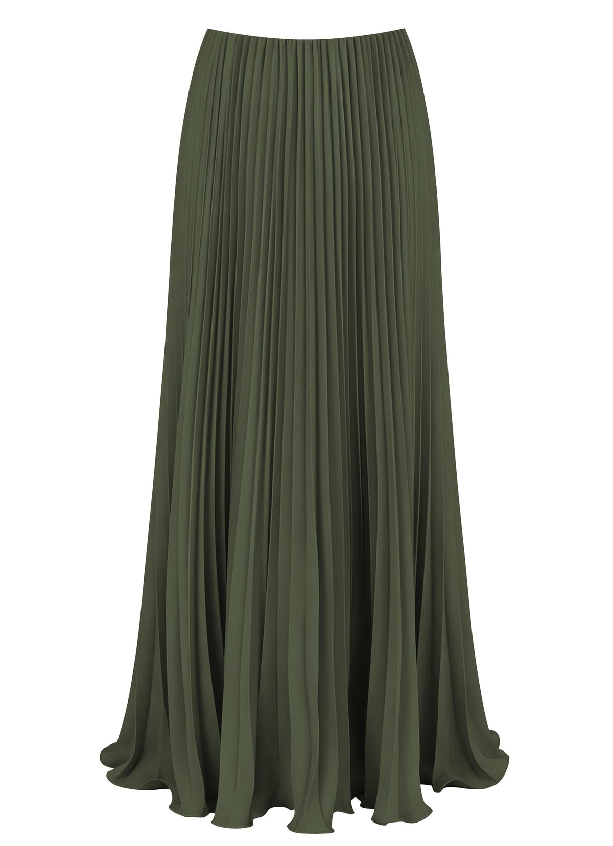 Women's Pleated Maxi Skirt High Waisted A-Line Swing Long Skirts