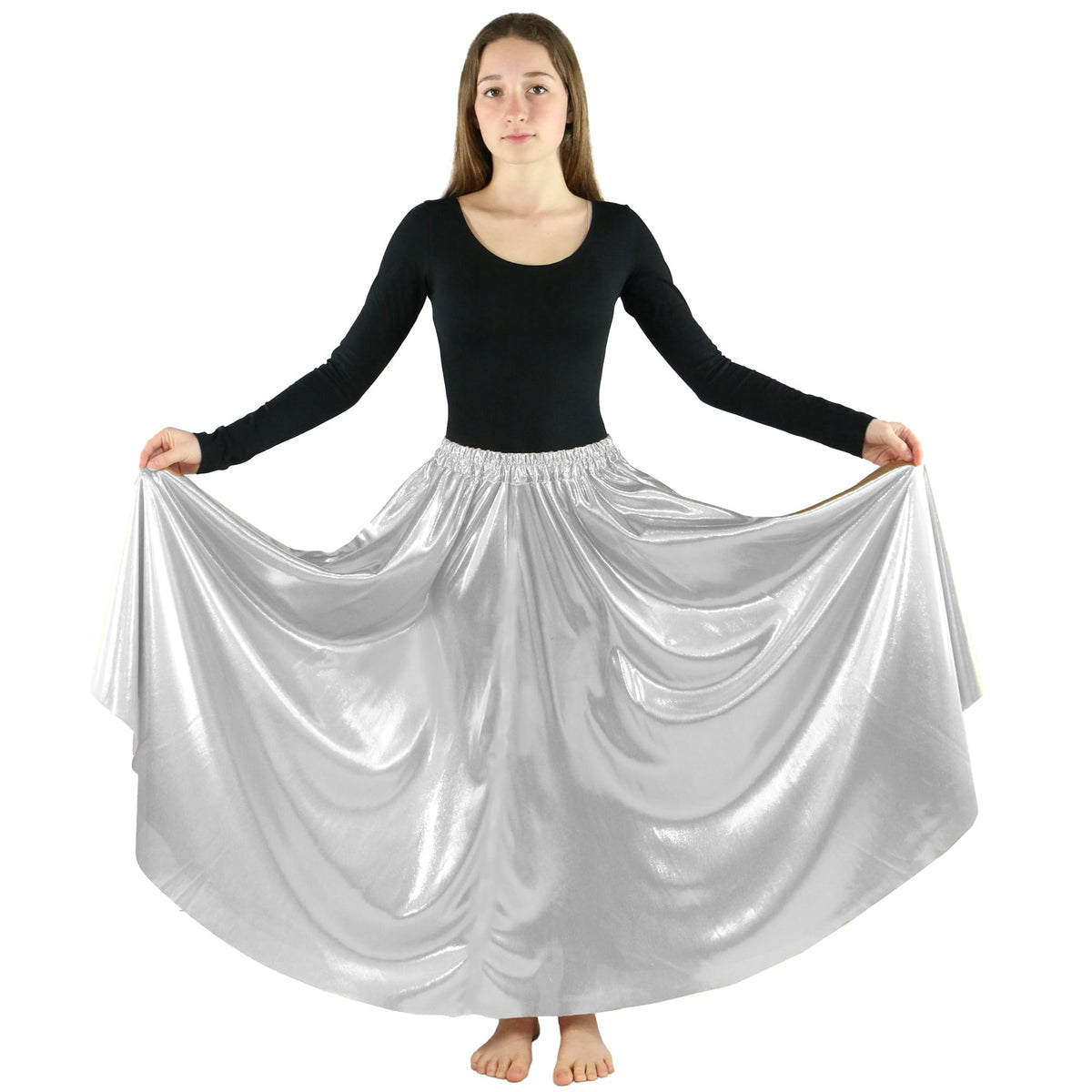Danzcue Girls Long Full Circle Dance Skirt