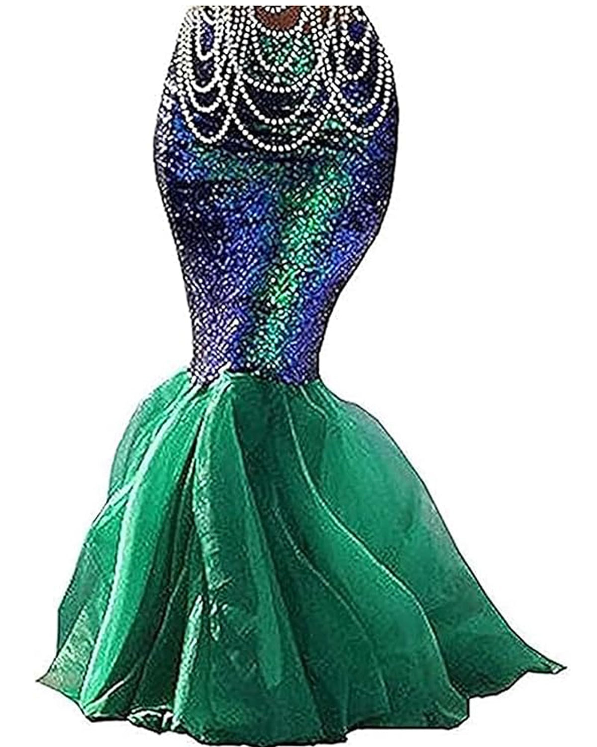 Women Halloween Mermaid Costumes High Waist Sequin Scales Bodycon Fishtail Skirt Masquerade Cosplay Party Outfits