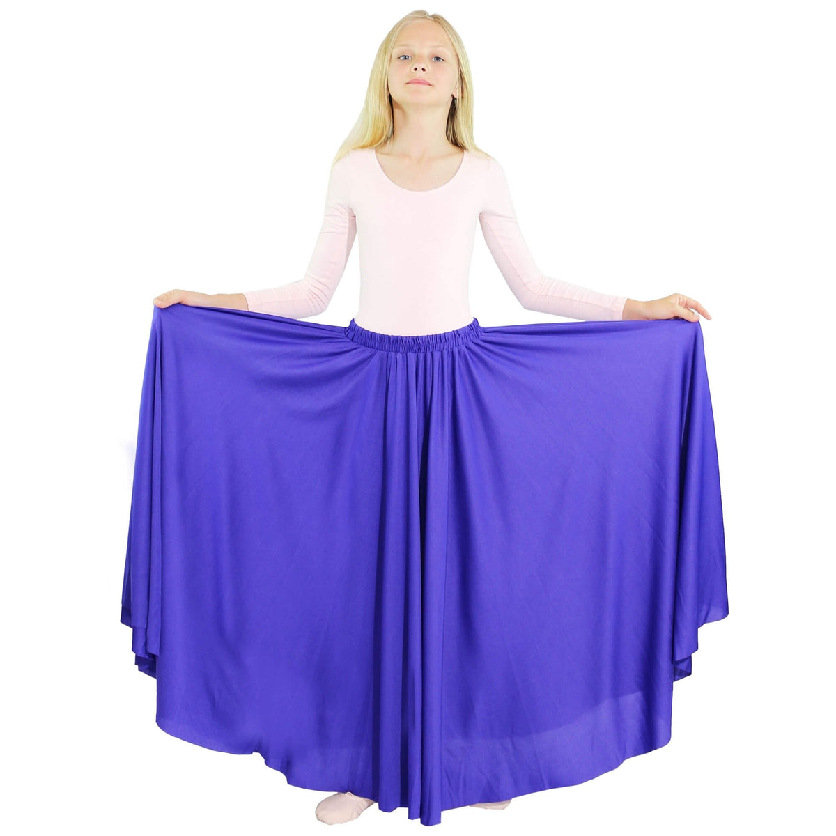 Danzcue Girls Long Full Circle Dance Skirt
