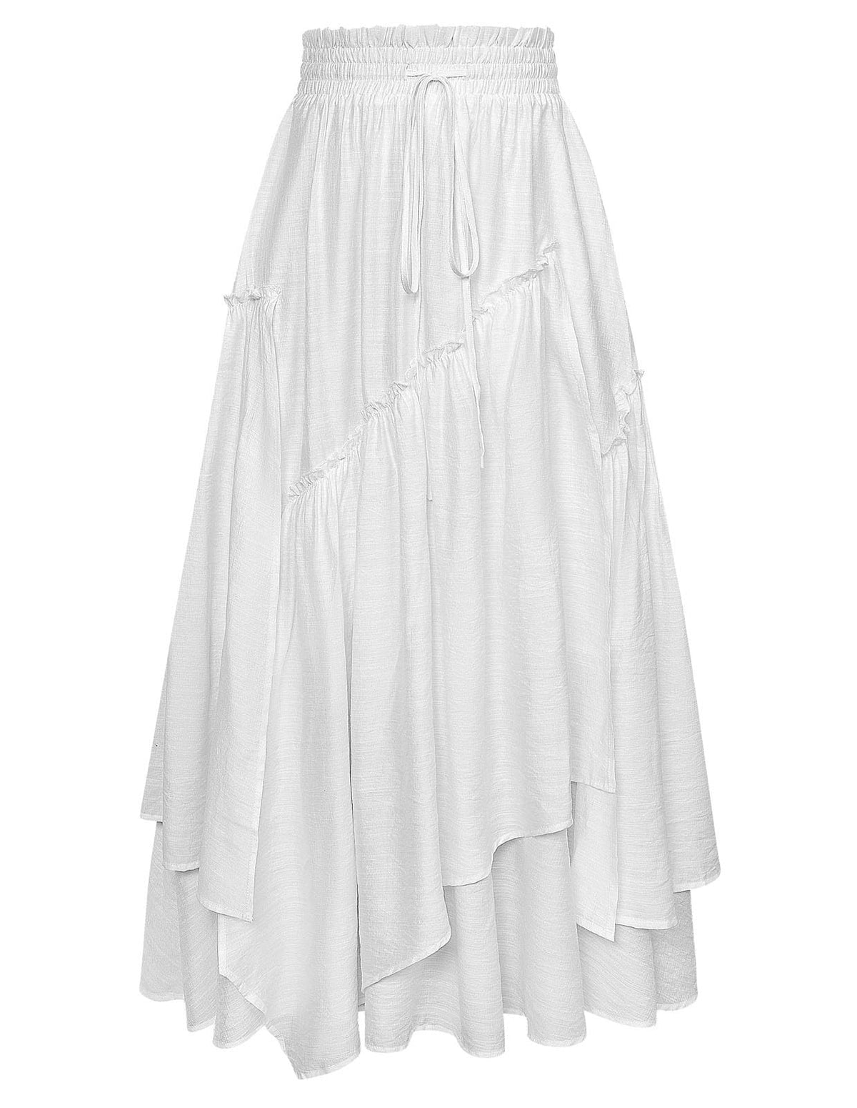 SCARLRT Darkness Long Skirts for Women Renaissance Flowy Pirate Maxi Skirt