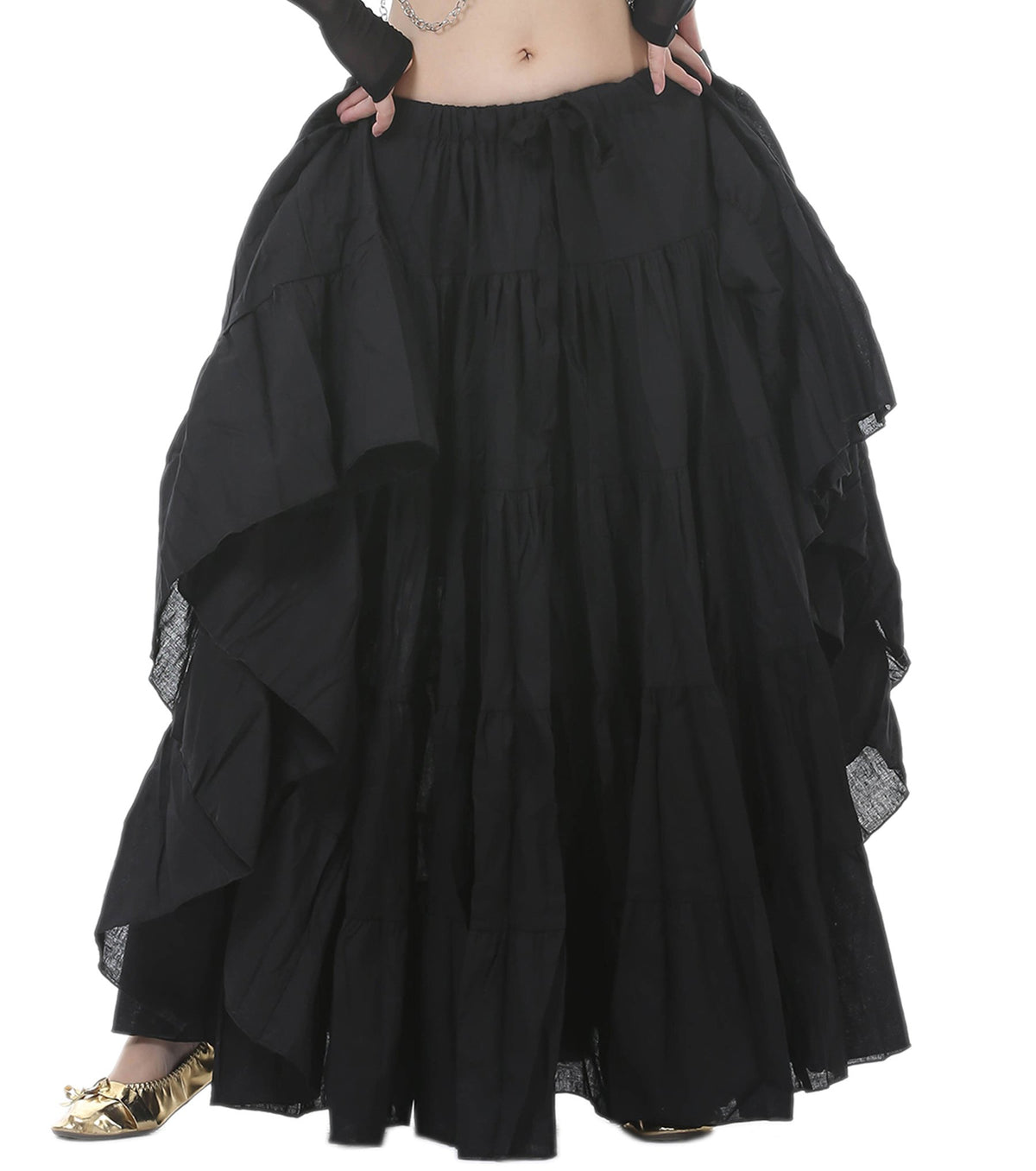 Astage Woman Belly Dance Full Circle Maxi Trible Skirts Linen Bohe Dress