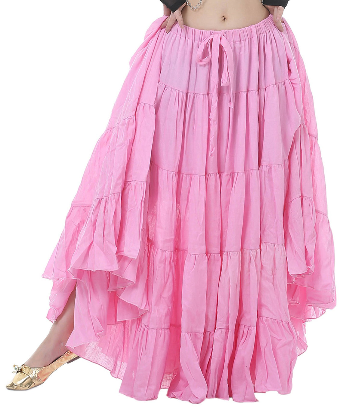 Astage Woman Belly Dance Full Circle Maxi Trible Skirts Linen Bohe Dress