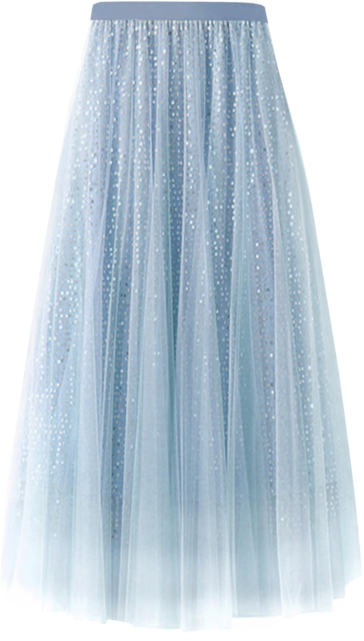 SANGTREE Women's Maxi Tulle Skirts A-Line Layered Long Mesh Flowy Skirt