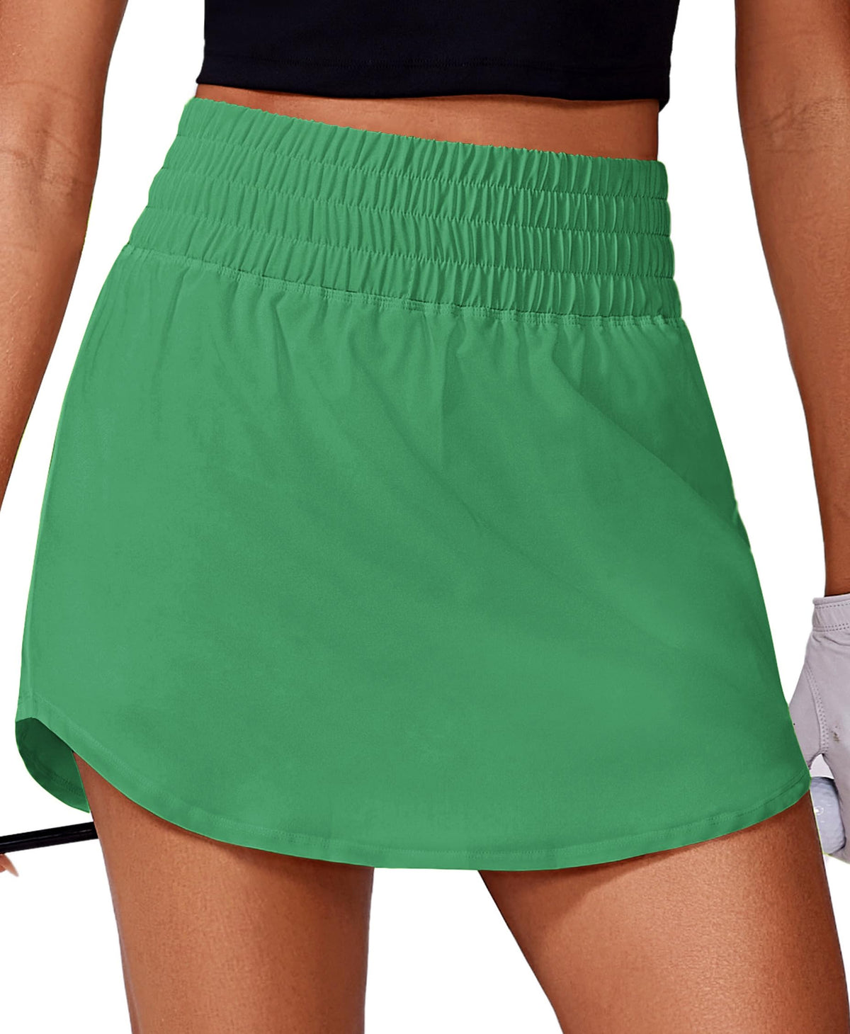 PINSPARK 16" Golf Skirts for Women High Elastic Waisted Skort 2 Pockets