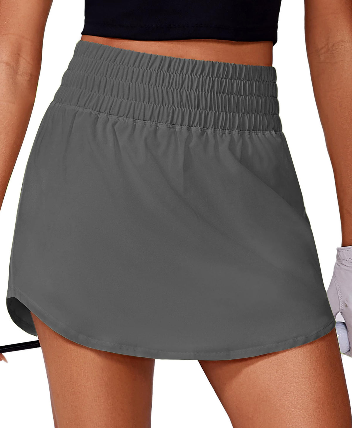 PINSPARK 16" Golf Skirts for Women High Elastic Waisted Skort 2 Pockets