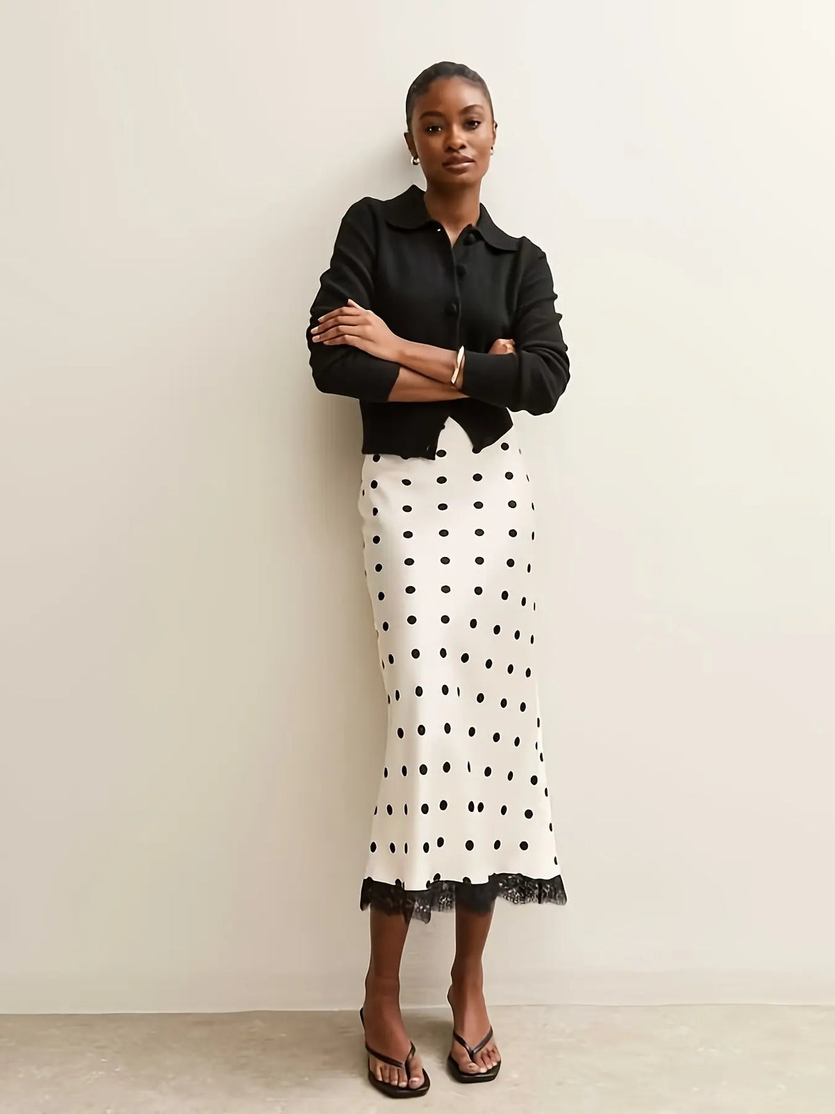 Women's Versatile Mermaid Skirt, Polka Dot Design, Perfect for Any Occasion, Stylish, Chic and Comfortable, Ideal for All Seasons