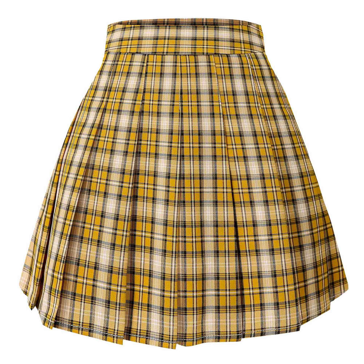 Hoerev Women Girls Short High Waist Pleated Skater Tennis Skirt