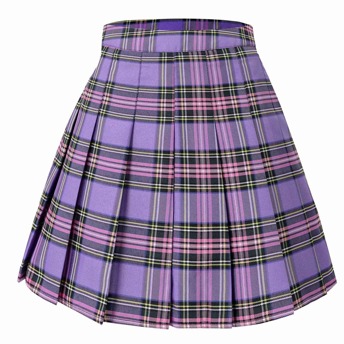 Hoerev Women Girls Short High Waist Pleated Skater Tennis Skirt