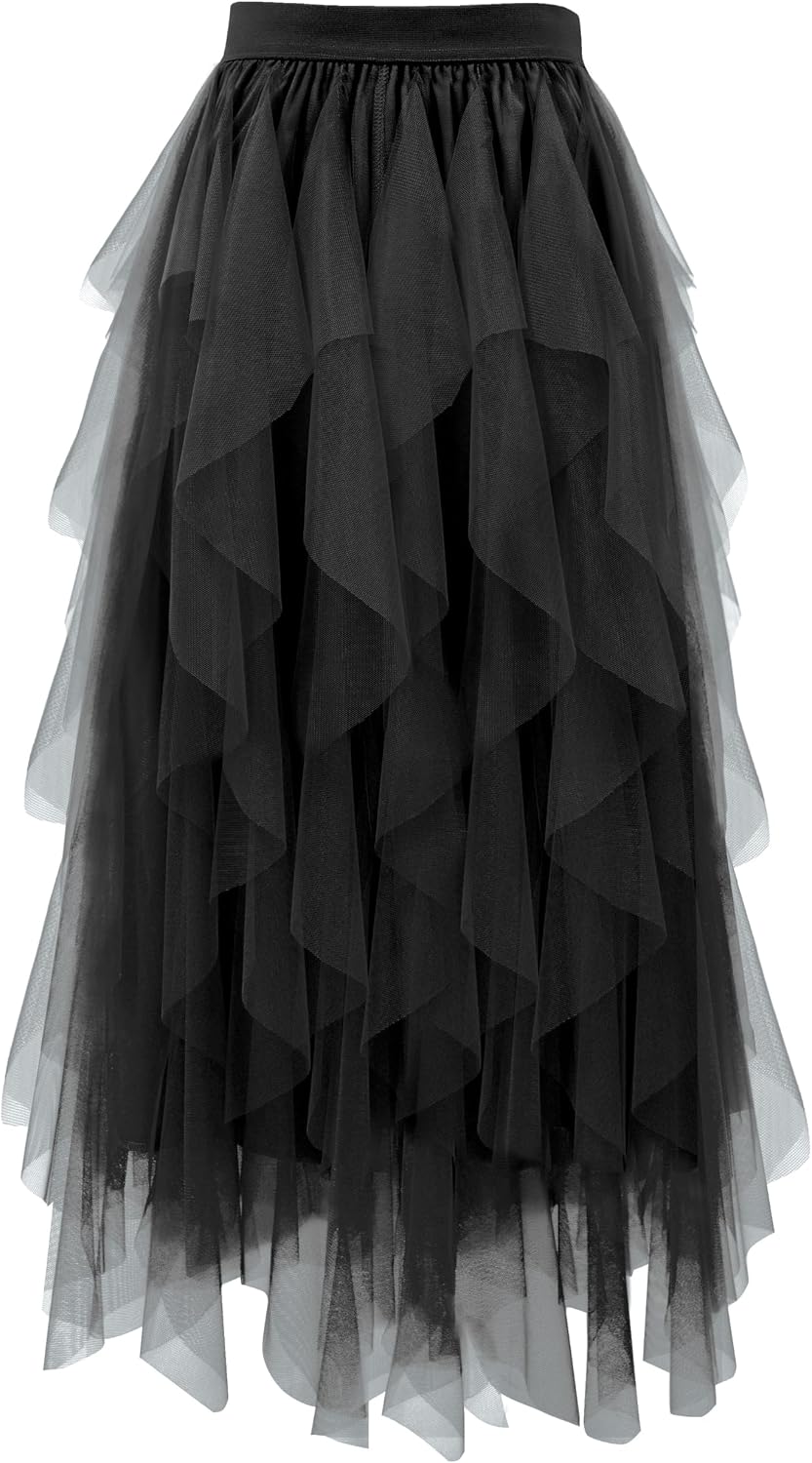 THHGPO Tulle Skirts for Women A Line Fairy Tiered Skirt