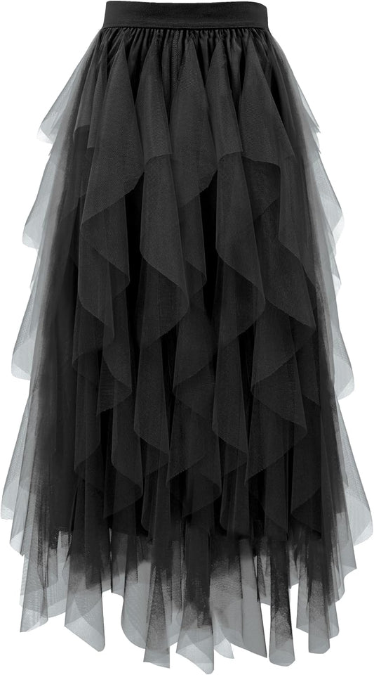 THHGPO Tulle Skirts for Women A Line Fairy Tiered Skirt