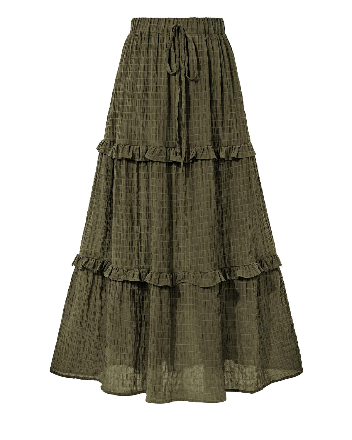 BTFBM Casual Solid Maxi Skirt Fall Clothes Flared A-Line Skirts for Women