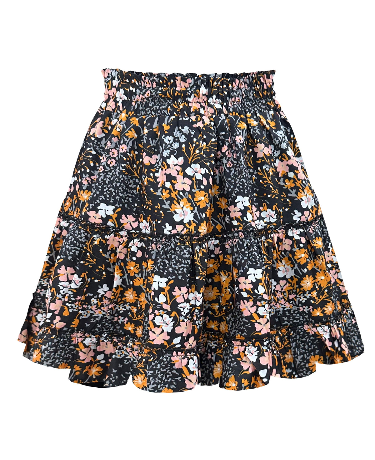THHGPO Women's Basic Mini Skirts Flared Cotton Short Skirt