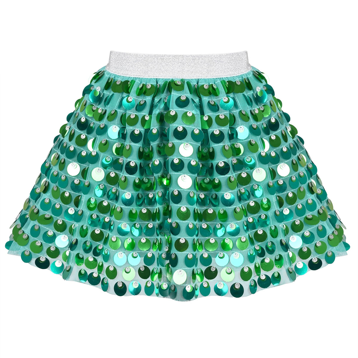 Sunny Fashion Girls Skirt Purple Mermaid Sparkly Sequin Tutu Party Ballet Dance