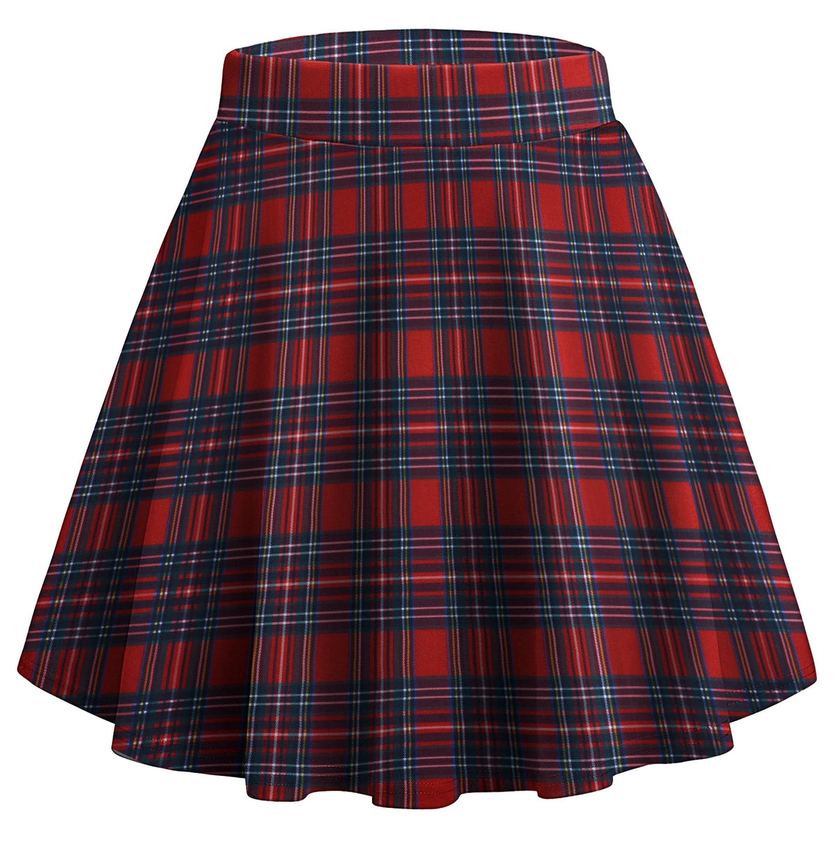 Zeagoo Women's Skirt Basic Mini Skater Skirt 2026 Summer Skirts Stretchable High Waist A-Line Party Club Skirts