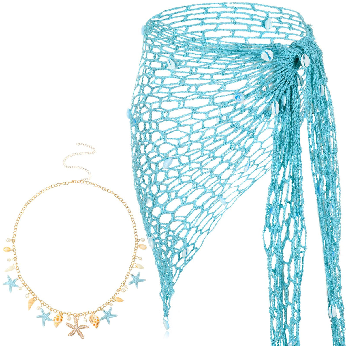 2 Set Halloween Women Mermaid Costume Accessories